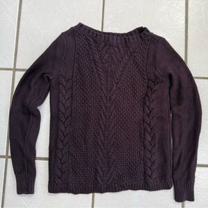Banana Republic Purple Cable Knit Sweater size XSmall
